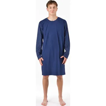 Pánské pyžamo Pánské košile noční 79203P - lékořice bílá - L