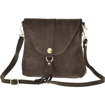 Dámská kožená crossbody Laura Biaggi 04-543 - tmavě hnědá