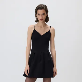 Dámské šaty Reserved - Rozšířené šaty - černý - 956GA-99X - 956GA-99X-S