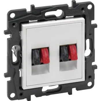 vypínač LEGRAND 863186 Niloé STEP Zásuvka reproduktorová dvojitá bílá (LEGRAND 863186)