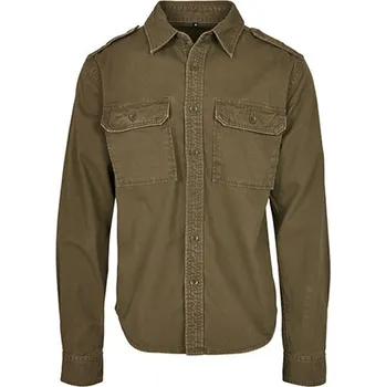 Pánská košile Build Your Brand Pánská košile 9373 Olive XXL
