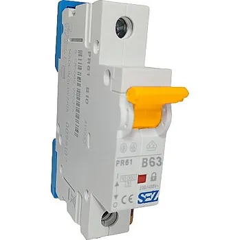 Jistič Jistič jednopólový charakteristika B, 63A, 10kA (SEZ PR61 B 63A)