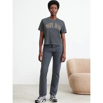 Dámské tričko Tommy Jeans dámské šedé triko - M