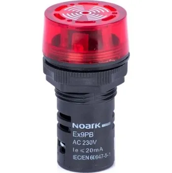 Rozvaděč Noark 105706 Ex9PB B r 400V AC Panelový bzučák přerušovaný, blikající, červený, 400VAC (Ex9PB B r 400V AC)