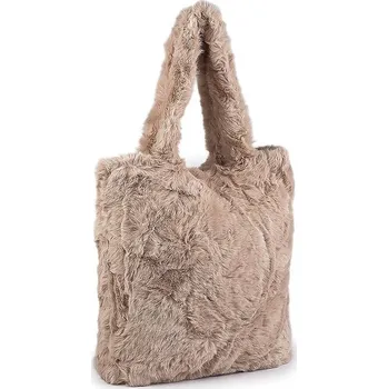 Kabelka Kožešinová kabelka 36x37 cm - 3 béžová