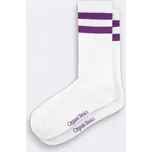 Organic Basics Core Stripe Crew Socks 3-pack White / Aubergine 39-42