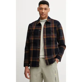 Pánská softshellová bunda Košilová bunda Fjallraven Singi Flannel Overshirt M tmavomodrá barva, přechodná, F12600226.555.265 59X, vel. M