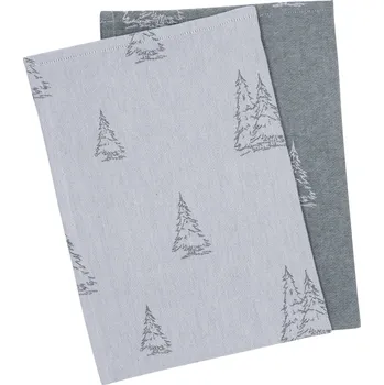 Utěrka LIVARNO® Kuchyňské utěrky, 50 x 70 cm, 2 kusy (bílá/olivová)