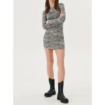 Dámské šaty Sinsay - Přiléhavé krátké šaty s dlouhými rukávy a řasením u výstřihu - vícebarevná - 5431F-MLC - 5431F-MLC-S