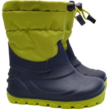Chlapecká zimní obuv Barefoot sněhule BAREBOO CRAVE SNOWSTORM navy / lime Velikost: 27
