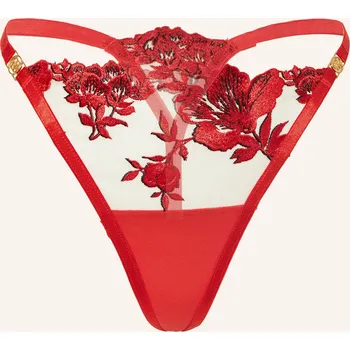 Kalhotky Bluebella Tanga Lavanya, červená / černá