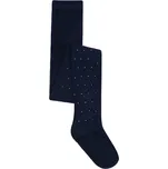 MAYORAL dívčí punčocháče tm. modrá puntíky šedá vel. 104 cm