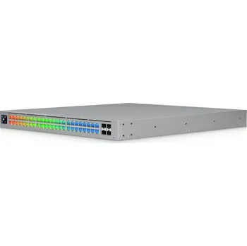 Počítačové příslušenství Ubiquiti UniFi Enterprise Campus 48S PoE Switch, 16× 10GbE RJ-45 PoE+++, 32× 2,5GbE RJ-45 PoE+++, 4× 25G SFP28, 2× 100G QSFP28, PoE budget 2150W, 1,3" LCD, stohovatelný ECS-48S-PoE