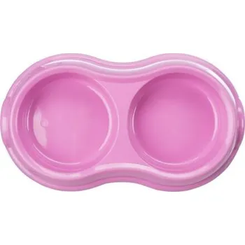 Miska pro psa TRIXIE Výprodej - Plastová dvojmiska 2 x 0,2 l/ 11 cm