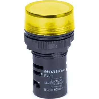 Stykač Noark 105426 Ex9IL 1R y 24V AC/DC Signálka s plochou hlavicí, rezistivní, žlutá, 24VAC/DC (Ex9IL 1R y 24V AC/DC)