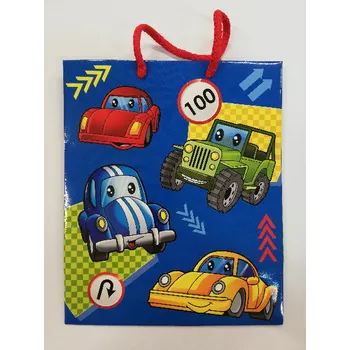 Dárková taška Dárková taška - 23 x 18,5 cm - dětská - Auta a značky