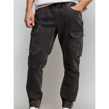 Pánské džíny Sinsay - Džíny cargo jogger - šedá - 452FB-90J - 452FB-90J-38