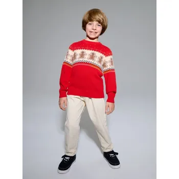 Oblečení a móda Sinsay - Vánoční svetr s perníčky - červená - 931BQ-33X - 931BQ-33X-128