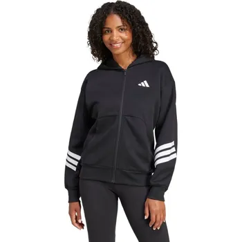 Dámská mikina Dámská mikina se zipem ADIDAS-W FI 3S FZ HD BLACK Černá L