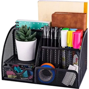 Obálka Organizér na psací stůl - 6 přihrádek - černý