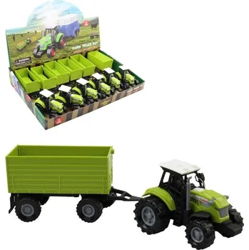 autíčko Traktor s vlečkou, se světlem a zvukem, volná kola, 23,5 x 6 x 6 cm