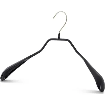 Ramínko MAWA kovové ramínko BODYFORM, protiskluzové, rozšířené konce, 38 cm, černé, 5 ks