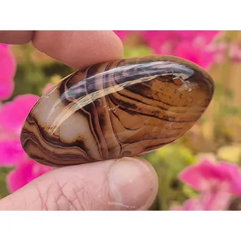 Přírodní kámen Achát sardonyx troml 45g Čína