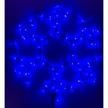Vánoční dekorace Appetitissime Vánoční LED dekorace - Vločka 39 cm (BLIKAJÍCÍ) Svítí modře/bliká modře