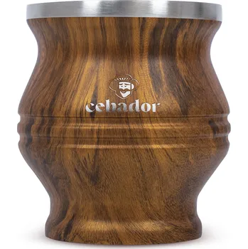 Termohrnek TermoColador – termohrnek na yerba maté – 190 ml (dřevěná barva)
