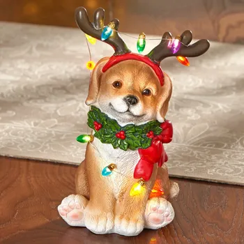 Vánoční dekorace LED pejsek