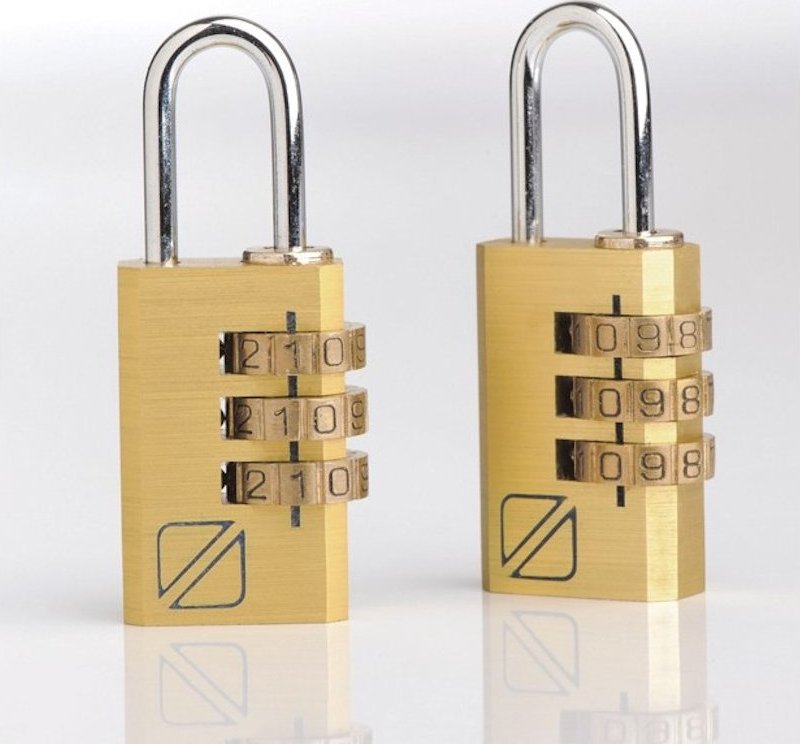 Zámek na zavazadlo TravelBlue TB032 2 ks - zlatá