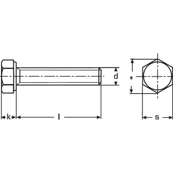 Šroub šroub 3/8"-24x1" UNF ZINEK 8.8 šestihranný, celý závit, DIN 933