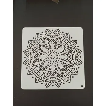 Šablona plastová pro kreativní tvoření - 15 x 15 - mandala č.21