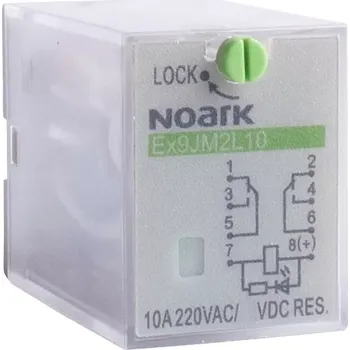 Relé Noark 110292 Zásuvná relé Ex9JM2L10 24VDC, 2 přepínací kontakty (Noark 110292)