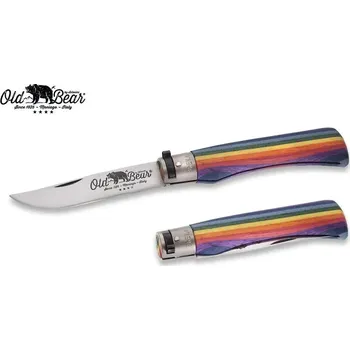 kapesní nůž Kapesní nůž Antonini OldBear 9307/23_MAK nerezová čepel,dřevěná rukojeť dezén duha