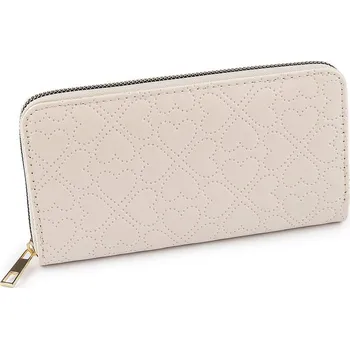 Peněženka Dámská peněženka srdce 10x19 cm - 1 béžová světlá