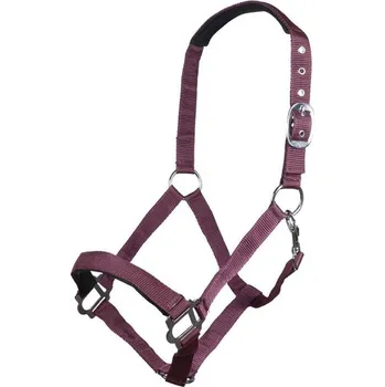 Vybavení pro koně HKM Ohlávka polstrovaná Sydney Style HKM, dark red SHETTY