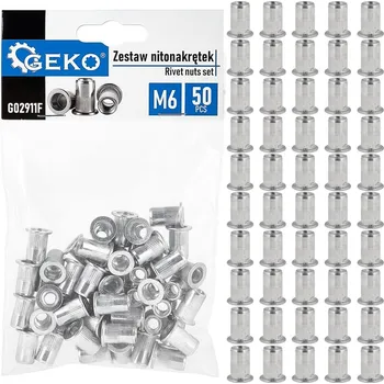 Dílna Nýtovací matice M6 (1,0–3,0) hliníkové, 50 ks - GEKO