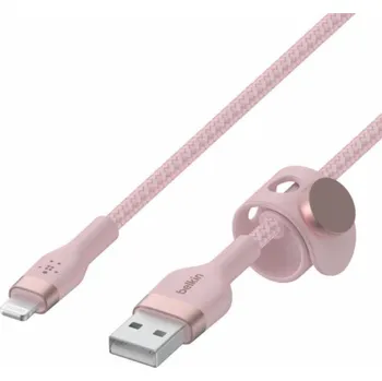 Belkin kábel Boost Charge Pro Flex USB-A to Lightning 2m - Pink