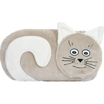 Polštář Tvarovaný polštářek Kočička cca 45x40 cm béžová*