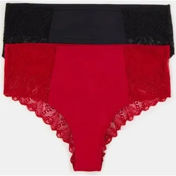 Kalhotky Sinsay - Brazilské kalhotky s vysokým pasem – balení 2 ks - vícebarevná - 767HO-MLC - 767HO-MLC-L