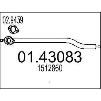 Výfuková trubka Výfuková trubka MTS 01.43083