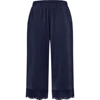 Dámské kalhoty 662337 - Tchibo - Kalhoty culotte s výšivkou - pro ženy - vel. L 44/46 - barva: modrá