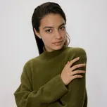 Reserved - Svetr se stojáčkem - olivová - 050GS-91M - 050GS-91M-L