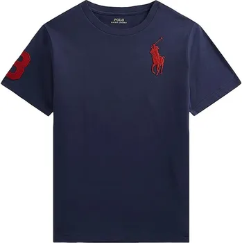 Dětské bavlněné tričko Polo Ralph Lauren tmavomodrá barva, s potiskem, 323832907039 59X, vel. 140-149