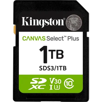 Paměťová karta Kingston Canvas Select Plus/SDXC/1TB/UHS-I U3 / Class 10