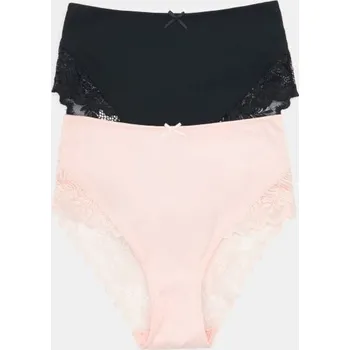 Kalhotky Sinsay - Klasické kalhotky s vysokým pasem – balení 2 kusy - vícebarevná - 126GF-MLC - 126GF-MLC-XL