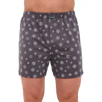 Trenýrky Pánské volné vánoční trenky Cornette Stars 016/25 šedá velikost XXL-58/60