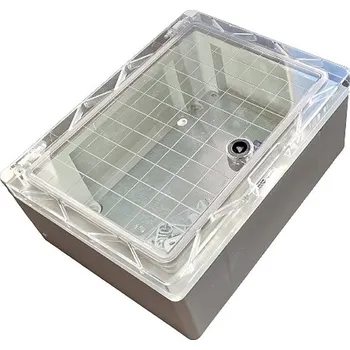 Rozvaděč Tracon TME332513T Plastová rozvodná skříň, s průhl. dvířky H×W×D=330×250×130mm, IP65, IK10, 1000V AC/DC, RAL7035 (Tracon TME332513T)