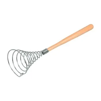 Šlehací metla metla šlehací spirála kov., dřev.rukojeť